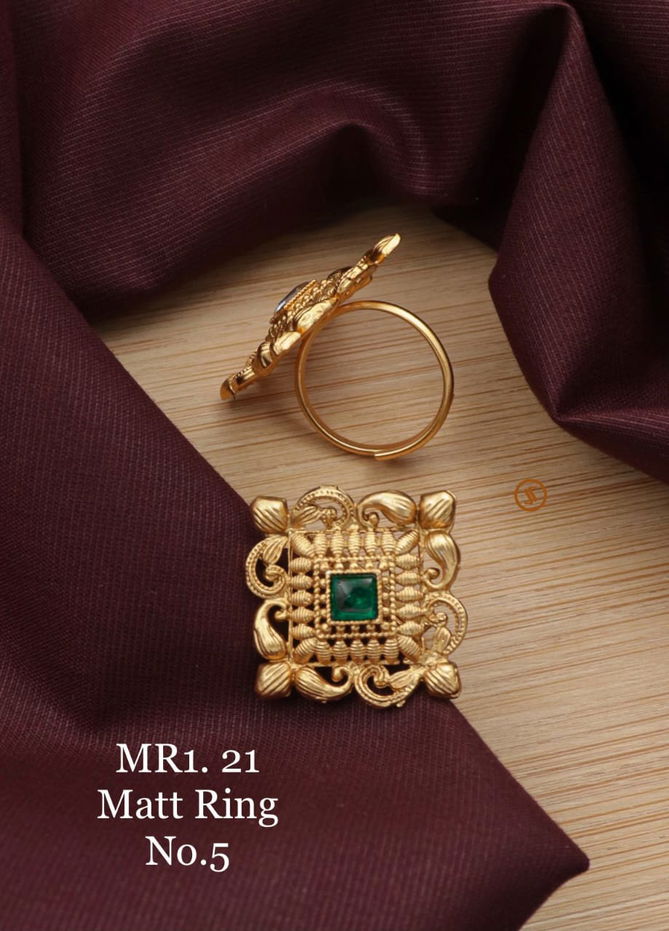 MR1 Designer Rajawadi Matt Rings Wholesalers In Delhi
